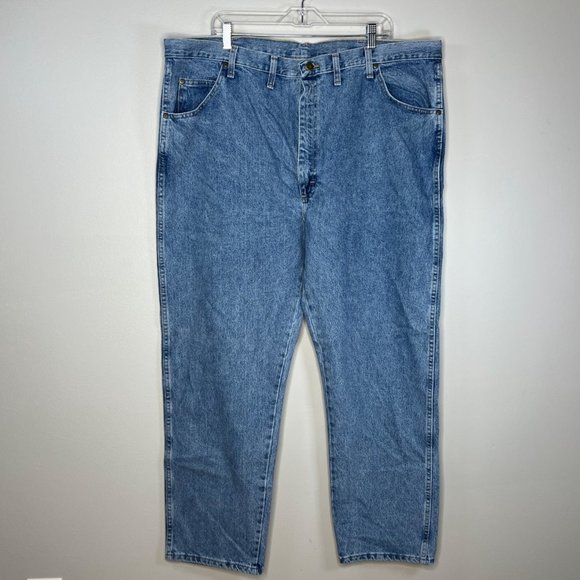 Wrangler Jeans‎ Mens 46x30 Blue Classic Fit Rugged Wear Denim Americana Vintage - Picture 2 of 9